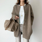 Niki | Soft Textured Oversized Long Cardigan