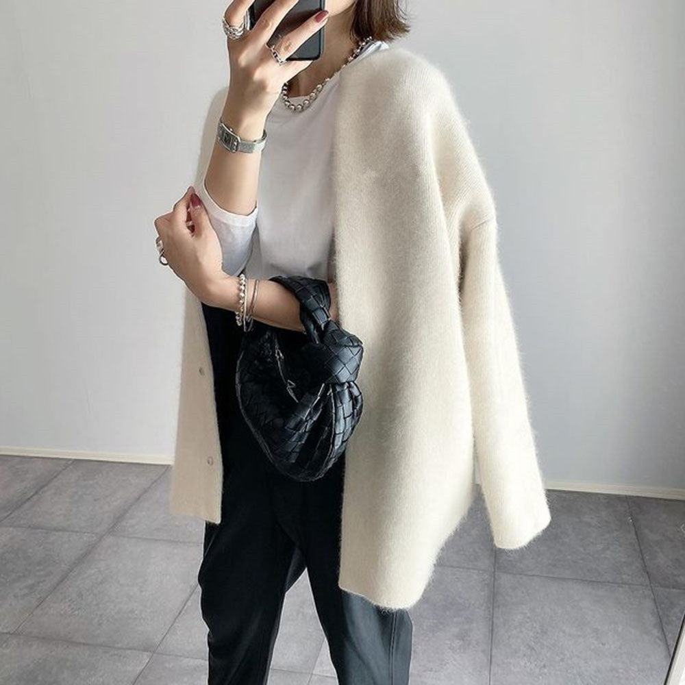 Niki | Soft Textured Oversized Long Cardigan