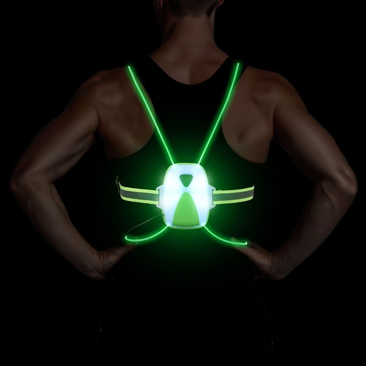 LED Visibility Vest - Adjustable & Rechargeable