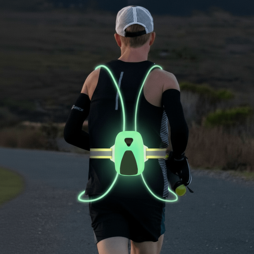 LED Visibility Vest - Adjustable & Rechargeable