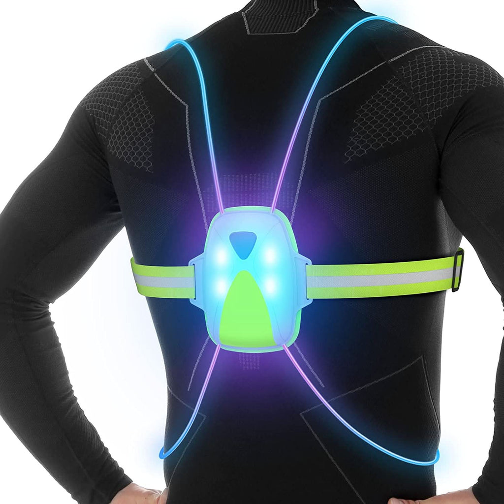 LED Visibility Vest - Adjustable & Rechargeable