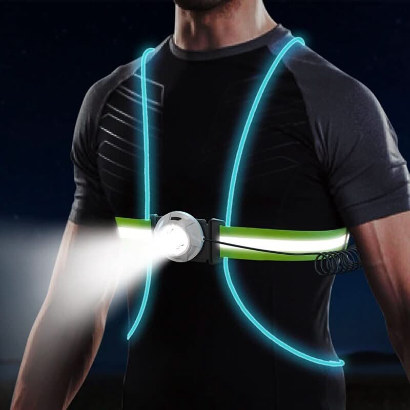 LED Visibility Vest - Adjustable & Rechargeable