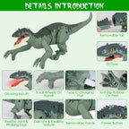 Remote Control Dinosaur with 3D Eye Roaring Sounds for 3-12 Years Old