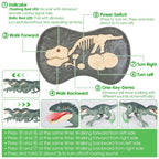 Remote Control Dinosaur with 3D Eye Roaring Sounds for 3-12 Years Old