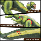 Remote Control T-Rex Dinosaur with LED Light, Walking & Roaring Realistic Dinosaur Toys