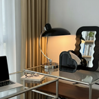 ScandiArc Table Lamp | Bauhaus-Inspired Curved Metal Design