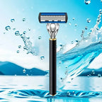 Replacement Razor Blades Safety Shaver Set with Anti-Slip Metal Handle with 1 Razor + 36 Blades