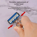 Replacement Razor Blades Safety Shaver Set with Anti-Slip Metal Handle with 1 Razor + 36 Blades