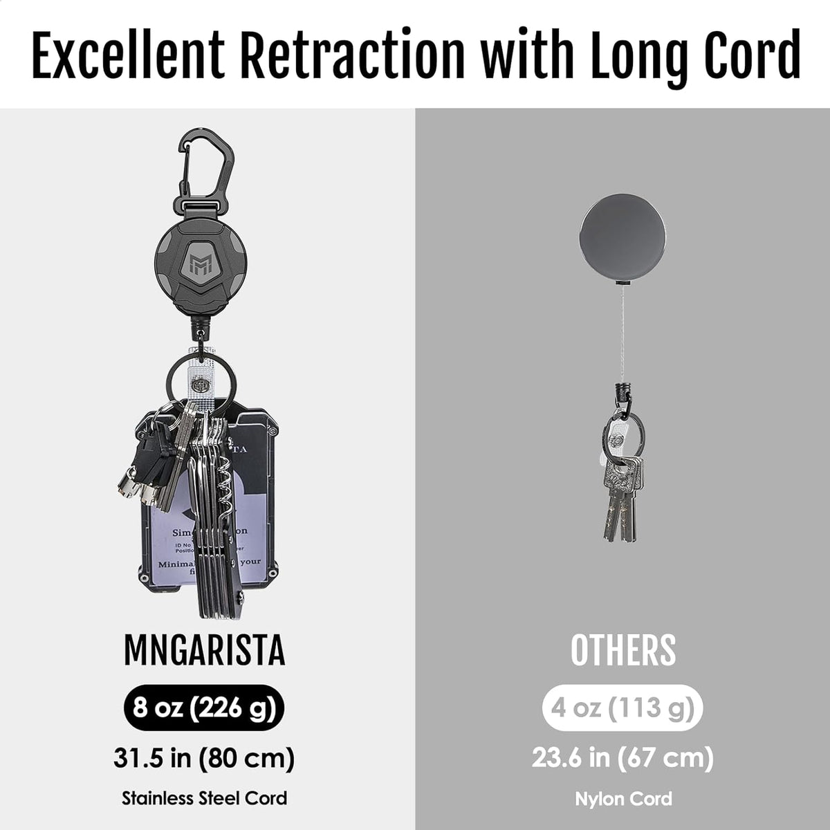 MNGARISTA retractable keychain two-pack — product image 3