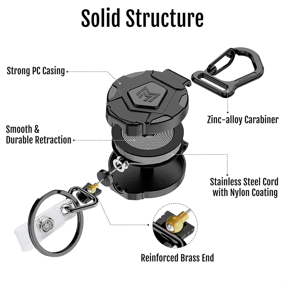 MNGARISTA retractable keychain two-pack — product image 4