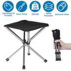 Retractable Portable Folding Chair Easy Set Up Backpacking Stool