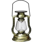 Retro Kerosene Lamp LED Horse Lantern Outdoor Waterproof Portable Rechargeable Solar Powered Flame Light