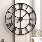 Retro Metal Roman Numeral Wall Clock