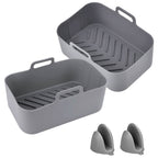 Reusable Air Fryer Silicone Pot Rectangle Replacement of Parchment Liners 6-8 Quart