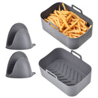 Reusable Air Fryer Silicone Pot Rectangle Replacement of Parchment Liners 6-8 Quart