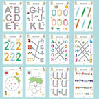 Reusable Magic Practice Workbook Set with Erasable Pen and Refills