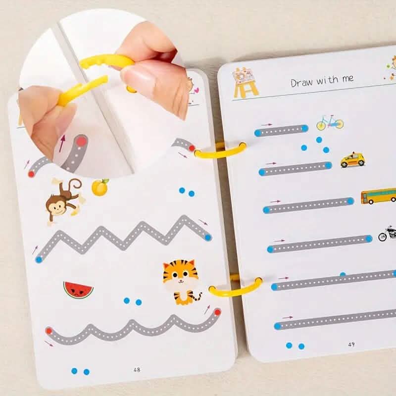 Reusable Magic Practice Workbook Set with Erasable Pen and Refills