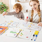 Reusable Magic Practice Workbook Set with Erasable Pen and Refills