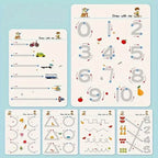 Reusable Magic Practice Workbook Set with Erasable Pen and Refills