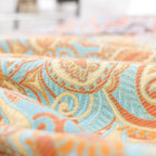 Reversible Paisley Bohemian Cotton Blanket