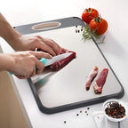 Dual-Sided Stainless Steel & Rice Husk Cutting Board