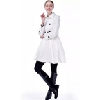 Reversible Wool Peacoat with Belt - Patty