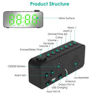 RGB Color LED Digital Alarm Clock