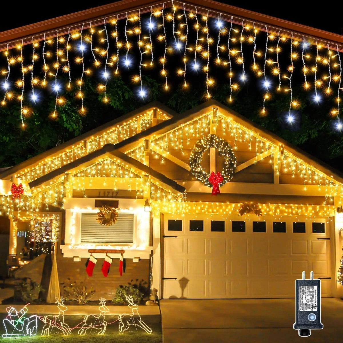 Curtain String Lights - Twinkling White Party Decor
