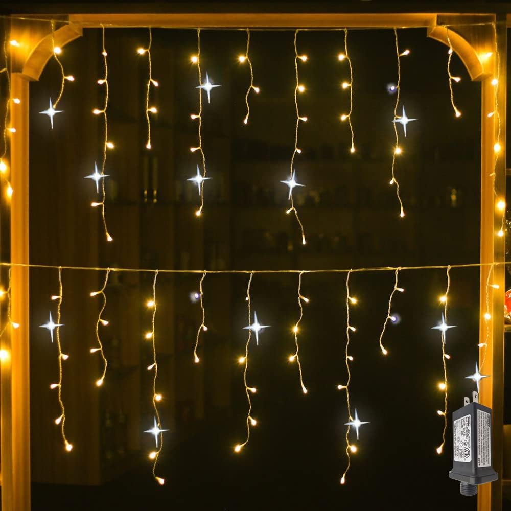 Curtain String Lights - Twinkling White Party Decor