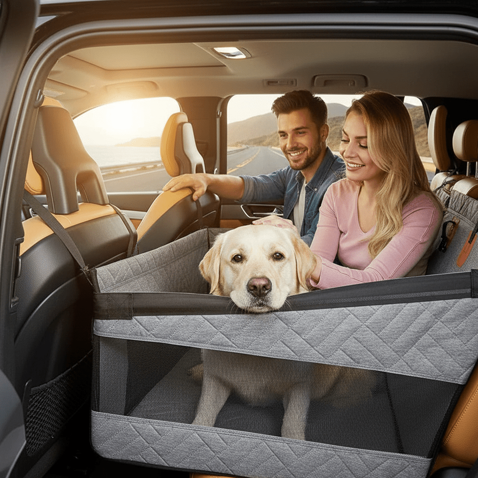 RIDEGUARD PET SEAT – Waterproof Dog Mat with Memory Foam for the Car