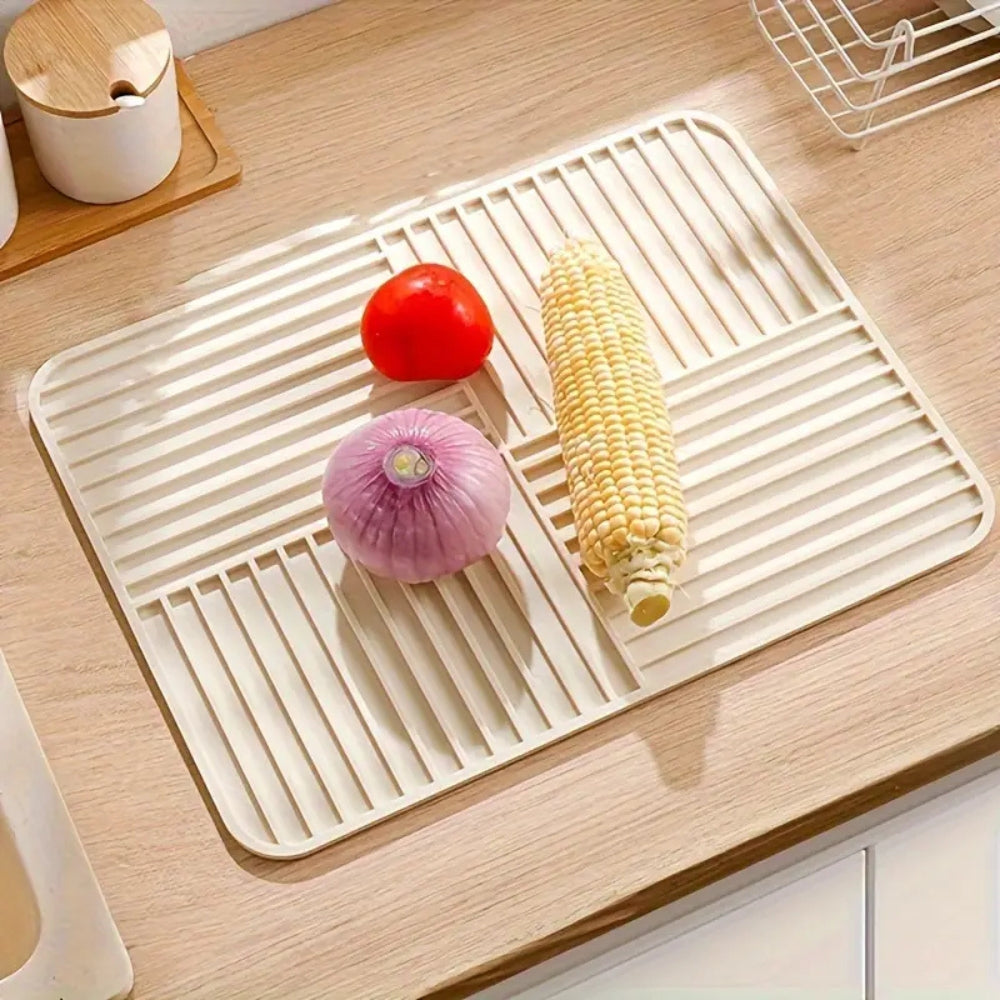 Foldable Silicone Drying Mat with Ridges