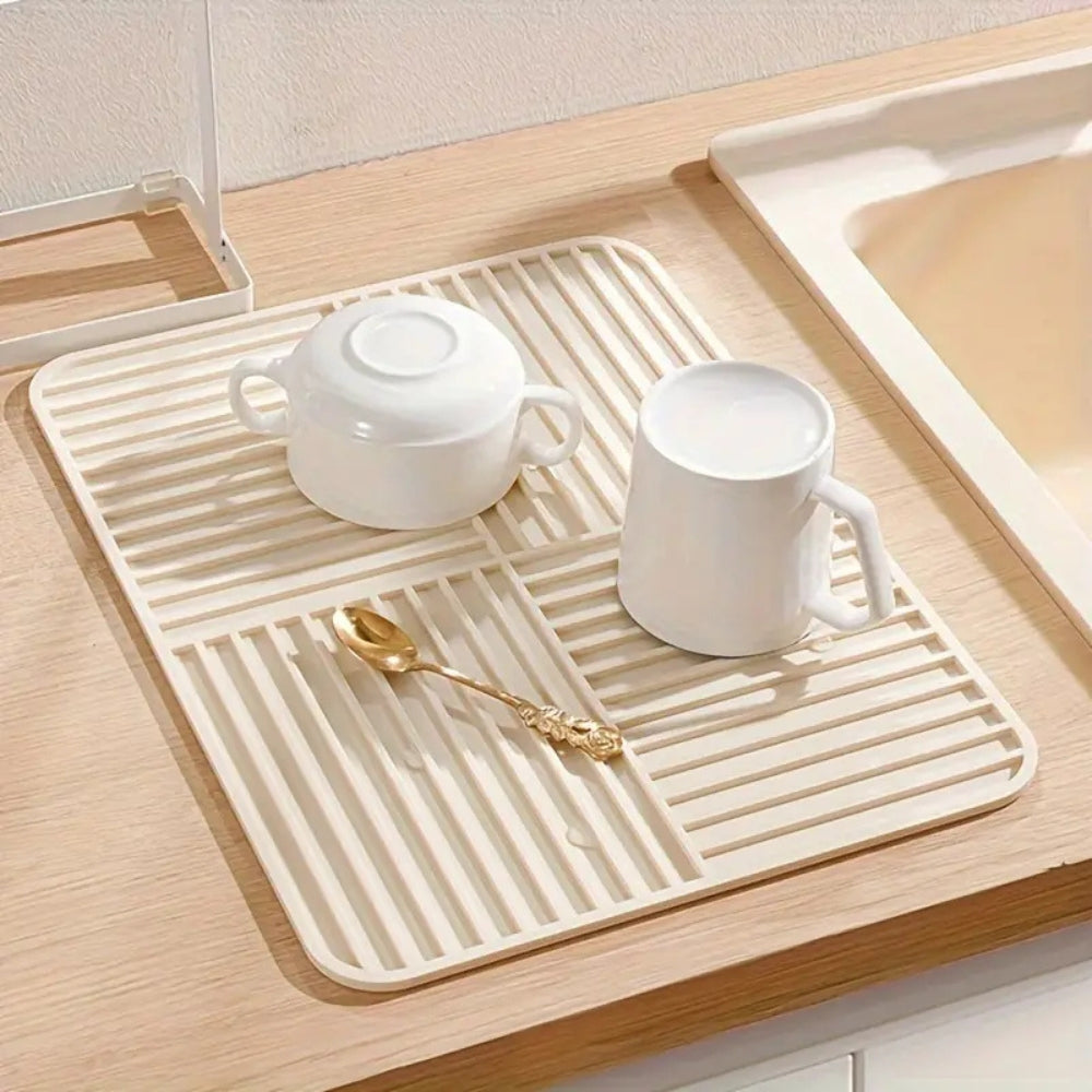 Foldable Silicone Drying Mat with Ridges
