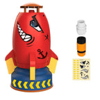 Rocket Sprinkler Launcher Water Sprinkler Flying Splashing 360° Rotation for 3+ Years Old