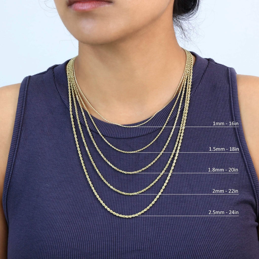 Rope Chain in Yellow Gold - 5mm