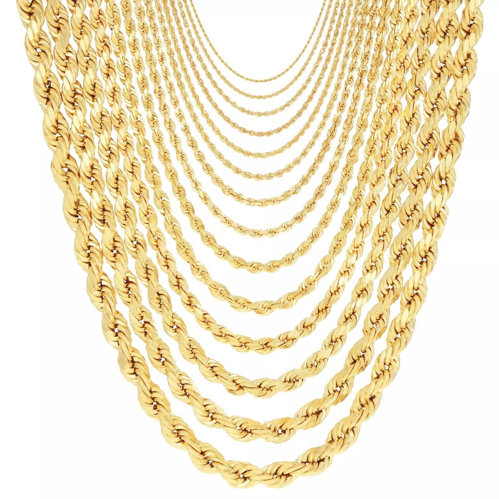 Rope Chain in Yellow Gold - 6mm