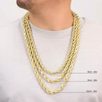 Rope Chain in Yellow Gold - 8mm