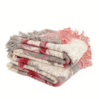 Rosewood Floral Jacquard Cotton Throw Blanket