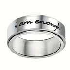 Rotatable Stainless Steel Anxiety Ring