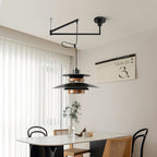 Rotating LED Pendant Light with Adjustable Brightness and Minimalist Style
