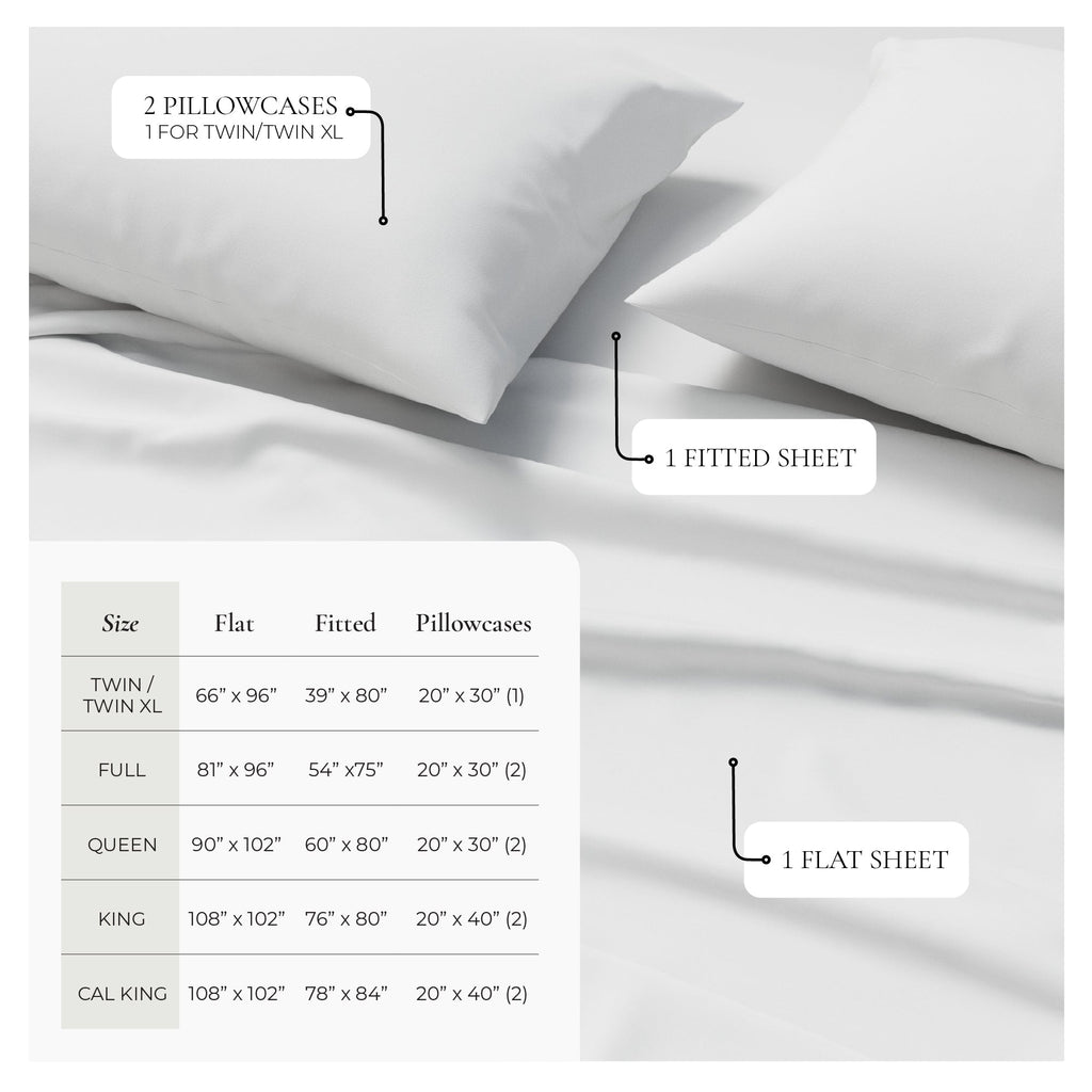 Viscose from Bamboo & Cotton Blend Jersey Knit Sheets