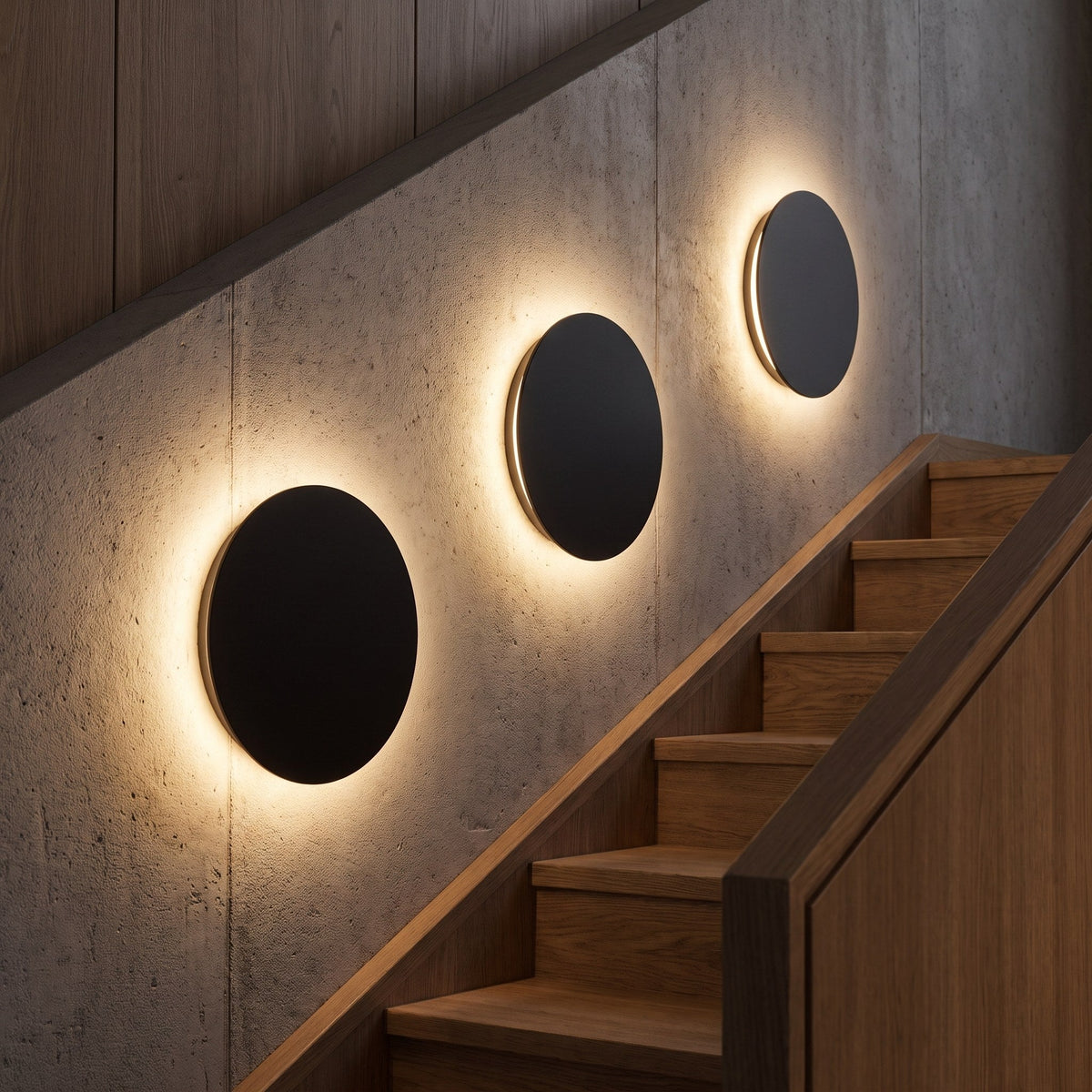 Round LED Wall Light – Minimalist Backlight