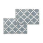 Bibb Home 1-2 Pack Trellis Micro Shag Bath Rugs 20"x 32"