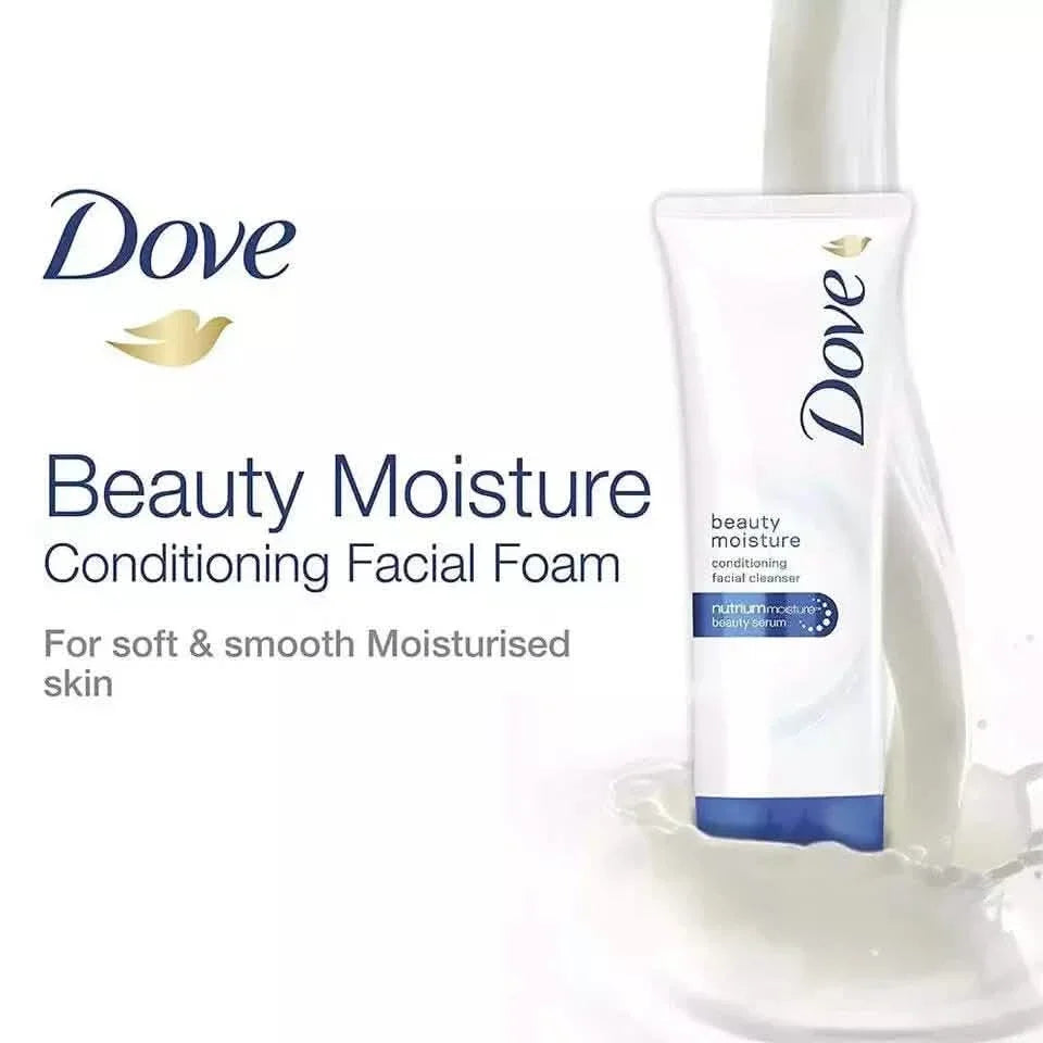 6 Pack Dove Soft Smooth Beauty Serum Moisture Conditioning Facial Cleanser 100 Grams