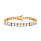 12.50 CTW D VS Round Lab Grown Diamond 7.5" Tennis Bracelet 14k Yellow Gold