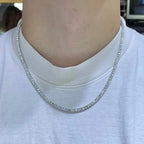Men’s Genuine Lab Grown Diamond Tennis Necklace D VS 19.30 Carat 14K 20"
