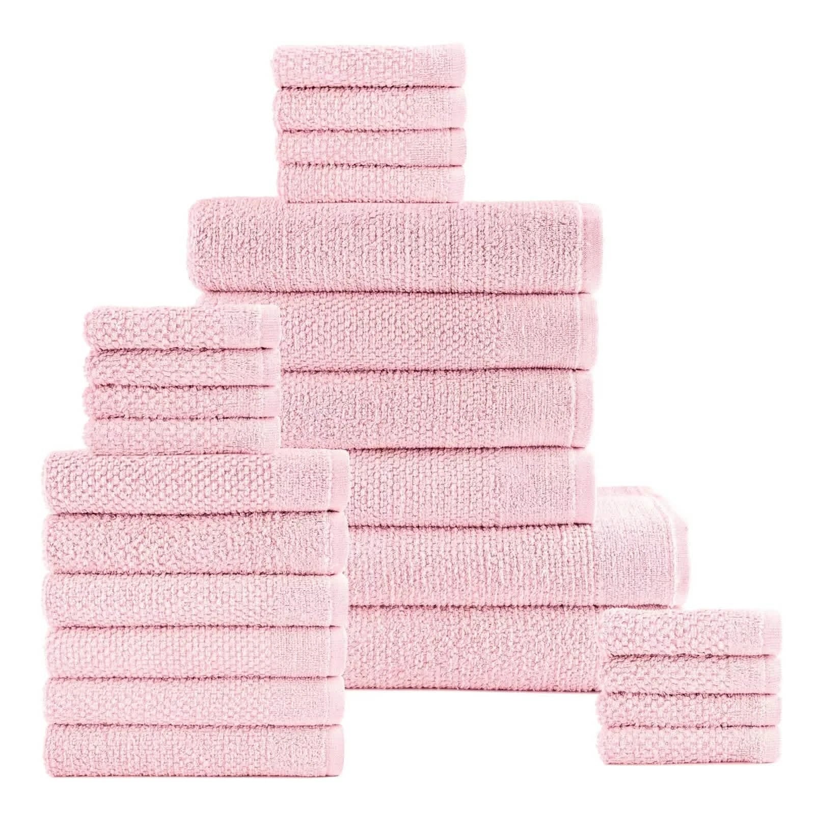 24-Piece Set: Dan River Popcorn Cotton Bath Towel Set