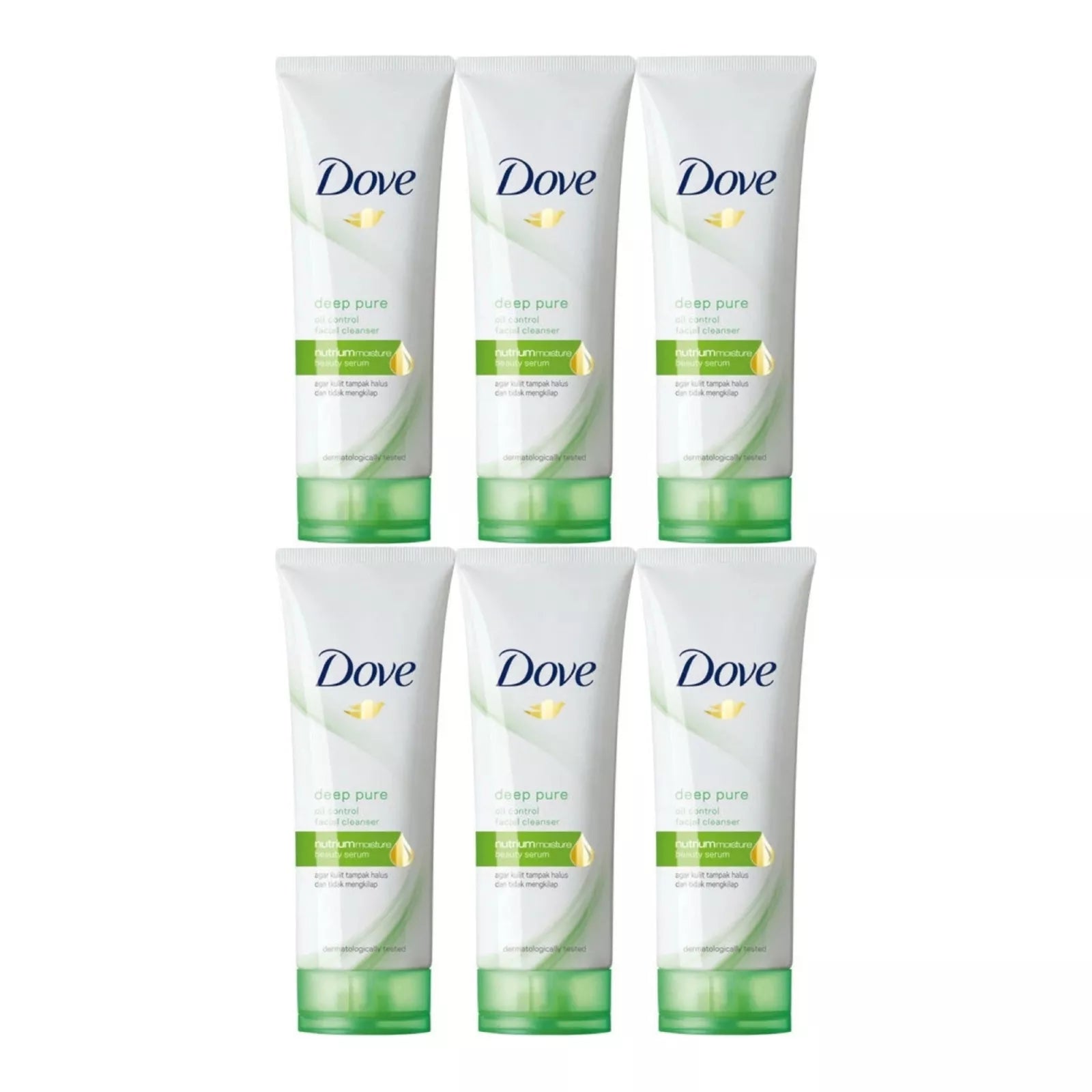 6 Pack Dove Deep Pure Oil Control Facial Cleaner 100 Grams