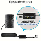 Long Distance 2025 Indoor Outdoor Antenna Box Edition HDTV Amplified 460 Mile Range