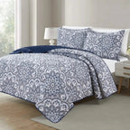 3-Piece Set: Bibb Home Printed Reversible Quilt Set