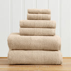 100% Cotton Woven Texture Bath Towel Set - Marbella Collection